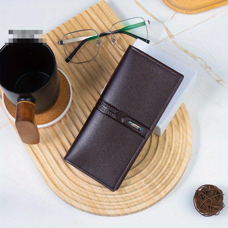 Men's Leather Long Wallet Card Holder Cash Purse Clutch Bag