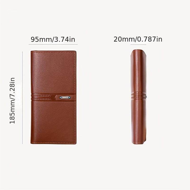 Men's Leather Long Wallet Card Holder Cash Purse Clutch Bag