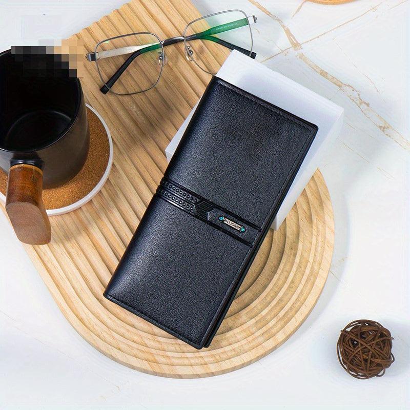 Men's Leather Long Wallet Card Holder Cash Purse Clutch Bag