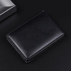 Men's Business Leather Wallet RFID Blocking Money Clip Card Holder