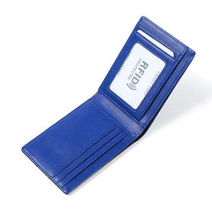 Men's Business Leather Wallet RFID Blocking Money Clip Card Holder