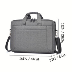 Large Capacity Men's Briefcase with Multiple Zipper Colors
