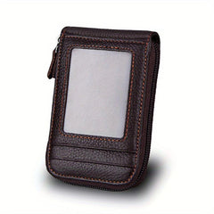 Genuine Leather Business Card Holder for Men and Women