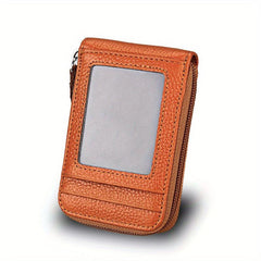 Genuine Leather Business Card Holder for Men and Women