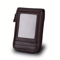 Genuine Leather Business Card Holder for Men and Women