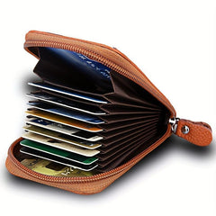 Genuine Leather Business Card Holder for Men and Women