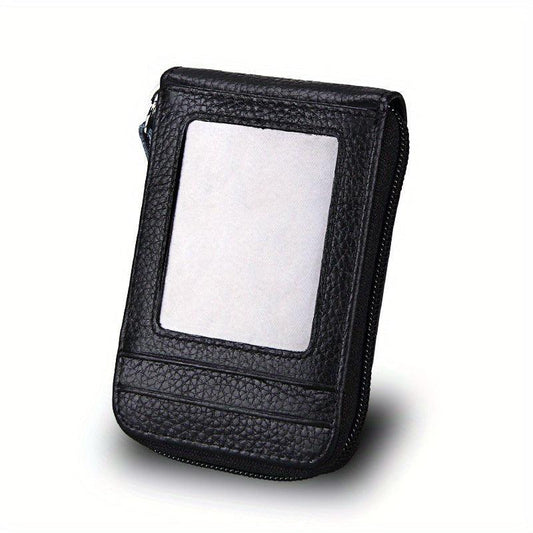Genuine Leather Business Card Holder for Men and Women