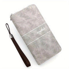 Men's Leather Zipper Handbag Large Capacity Wallet Clutch Bag Phone Bag