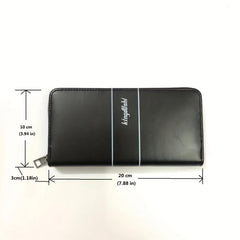 Men's Leather Zipper Handbag Large Capacity Wallet Clutch Bag Phone Bag