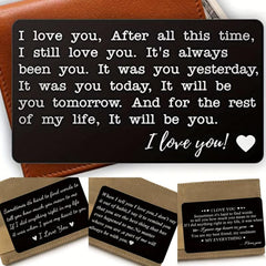 Metal Wallet Insert Card For Lover Anniversary Gift