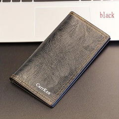 Men's PU Leather Letter Pattern Long Wallet Card Holder Gift