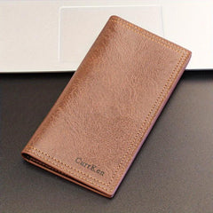 Men's PU Leather Letter Pattern Long Wallet Card Holder Gift
