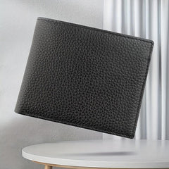 Men's Leather Short Wallet Card Slots Money Clip Large Capacity Holder
