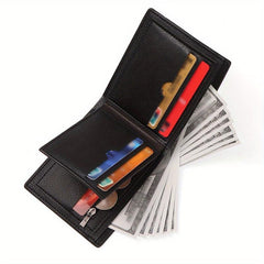 Men's RFID Blocking Short Wallet Large Capacity