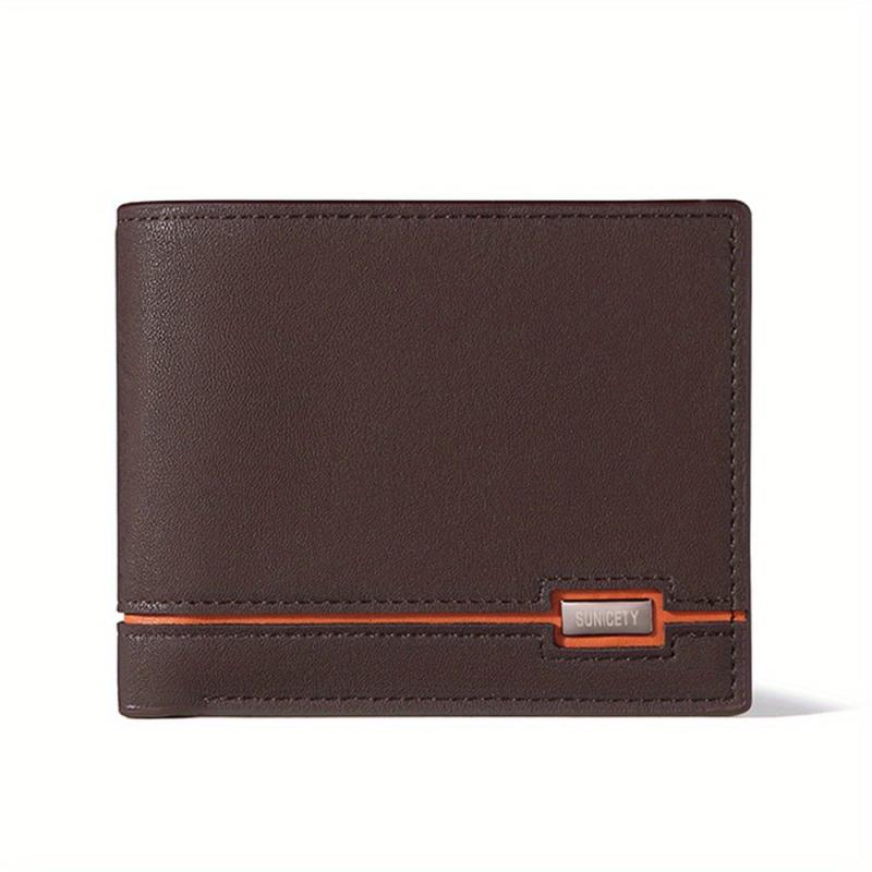 Men's RFID Blocking Short Wallet Large Capacity