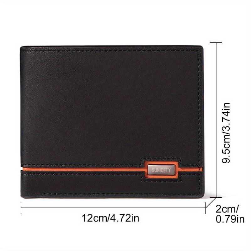 Men's RFID Blocking Short Wallet Large Capacity