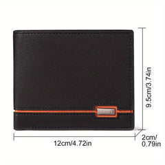 Men's RFID Blocking Short Wallet Large Capacity