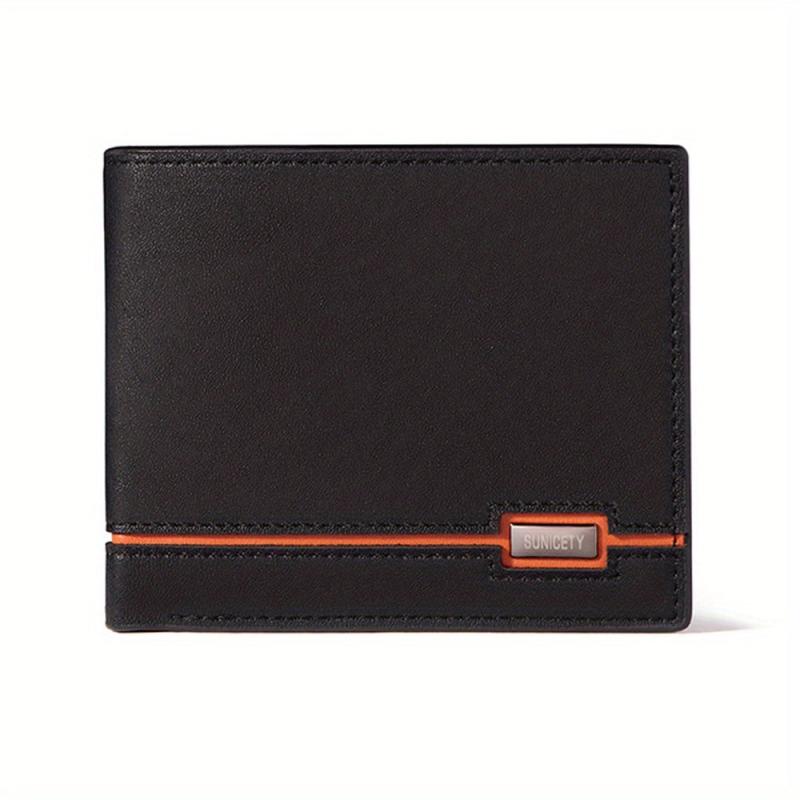 Men's RFID Blocking Short Wallet Large Capacity