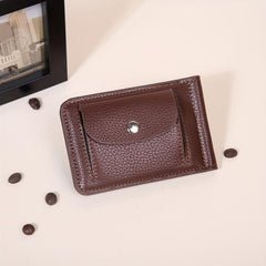 Men's Litchi Embossed PU Leather Coin Purse