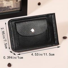 Men's Litchi Embossed PU Leather Coin Purse