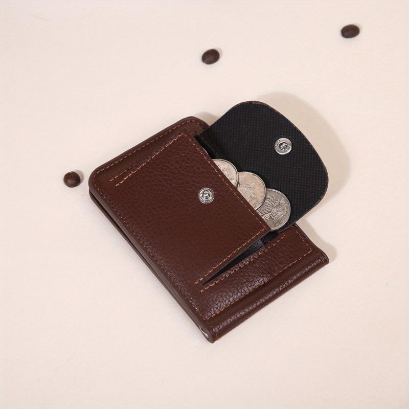 Men's Litchi Embossed PU Leather Coin Purse