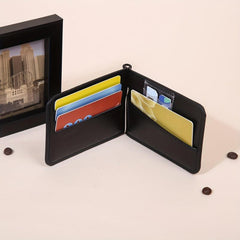 Men's Litchi Embossed PU Leather Coin Purse