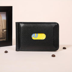 Men's Litchi Embossed PU Leather Coin Purse