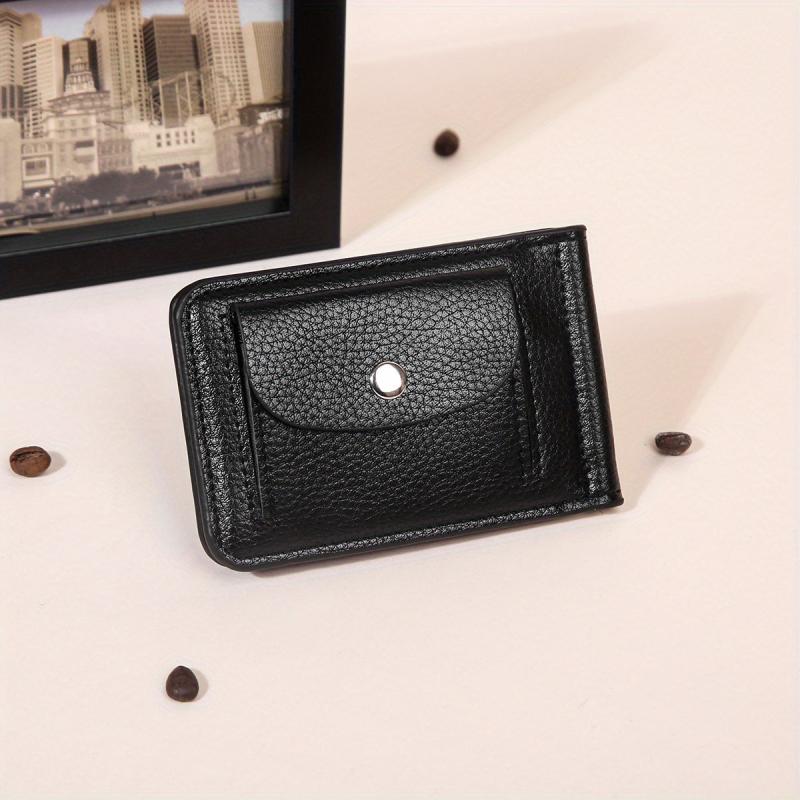Men's Litchi Embossed PU Leather Coin Purse