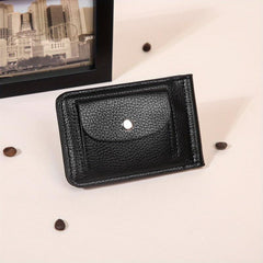 Men's Litchi Embossed PU Leather Coin Purse