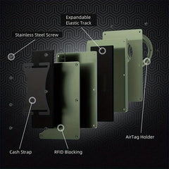 Men's Slim RFID Blocking Card Holder with Money Clip