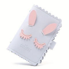 26 Card Slots PU Leather Credit Card Storage Bag with Rabbit Ears Texture