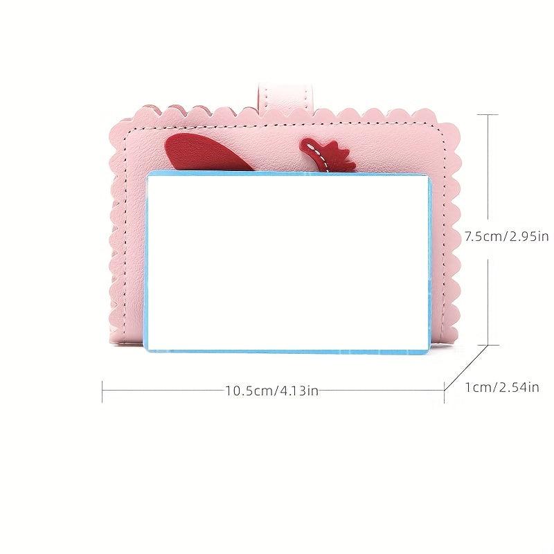 26 Card Slots PU Leather Credit Card Storage Bag with Rabbit Ears Texture