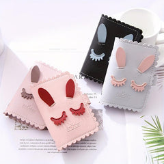 26 Card Slots PU Leather Credit Card Storage Bag with Rabbit Ears Texture