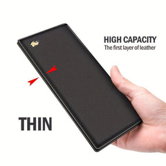 Slim Leather Men Wallet Bifold Credit Card Holder Purse