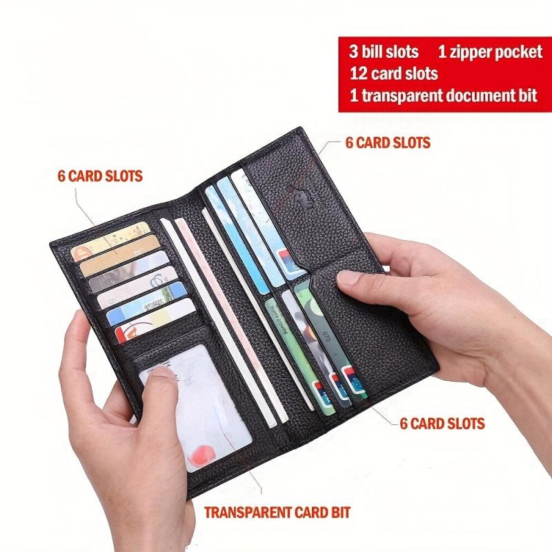 Slim Leather Men Wallet Bifold Credit Card Holder Purse