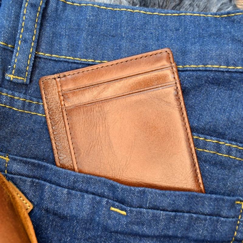 Men's Vintage Leather Card Licence Coin Purse