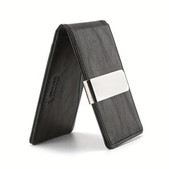 Men's Casual Leather Wallet with Money Clip