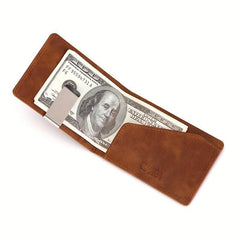 Men's Casual Leather Wallet with Money Clip