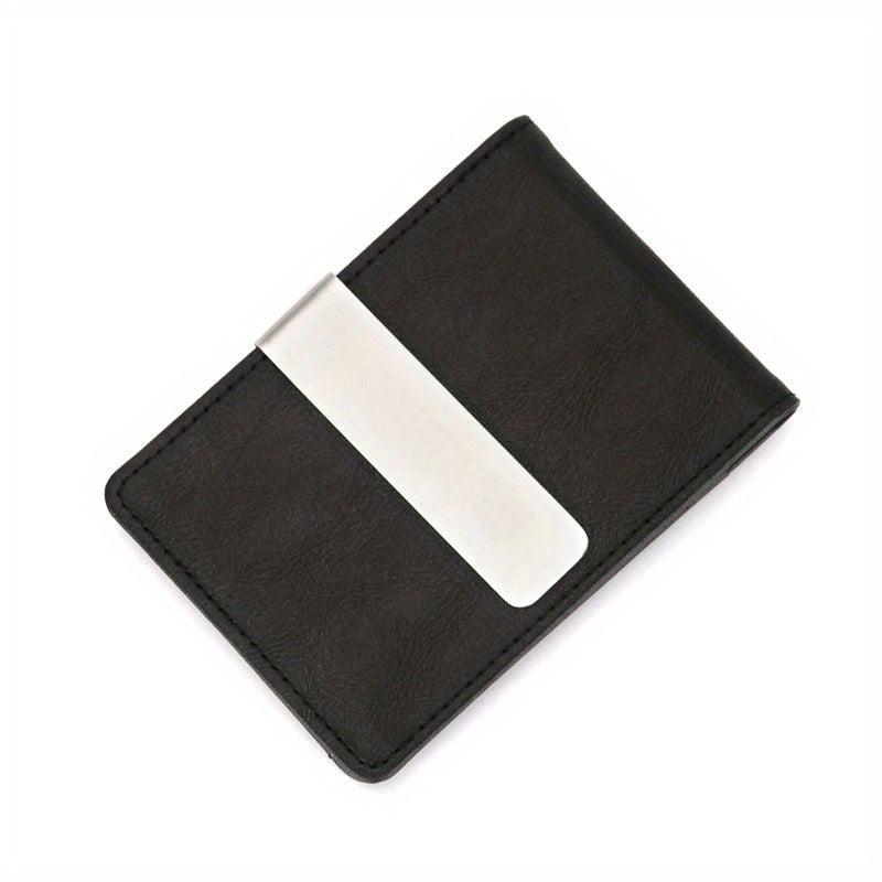 Men's Casual Leather Wallet with Money Clip