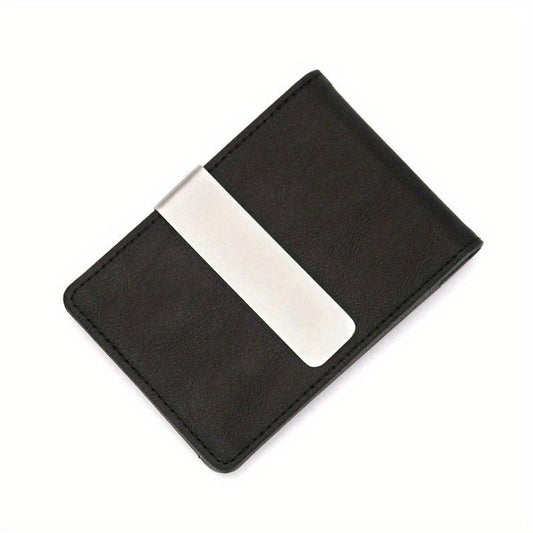Men's Casual Leather Wallet with Money Clip
