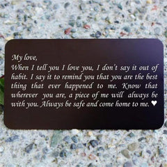 My Love Stainless Steel Wallet Card Alloy Wallet Jewelry Gift
