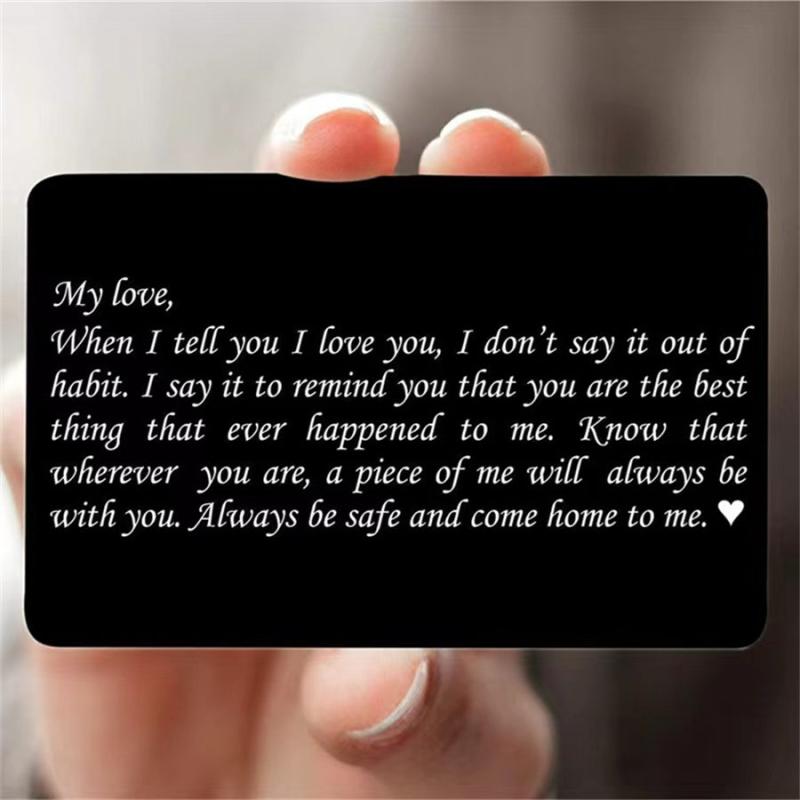 My Love Stainless Steel Wallet Card Alloy Wallet Jewelry Gift