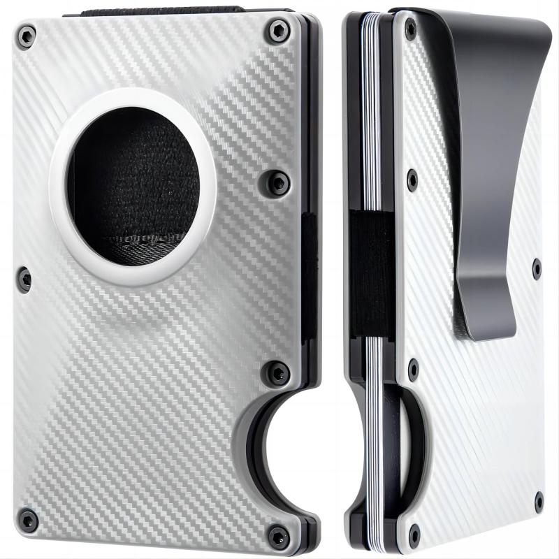 Carbon Fiber Card Holder Anti-theft Brush Wallet Metal Thin Holder