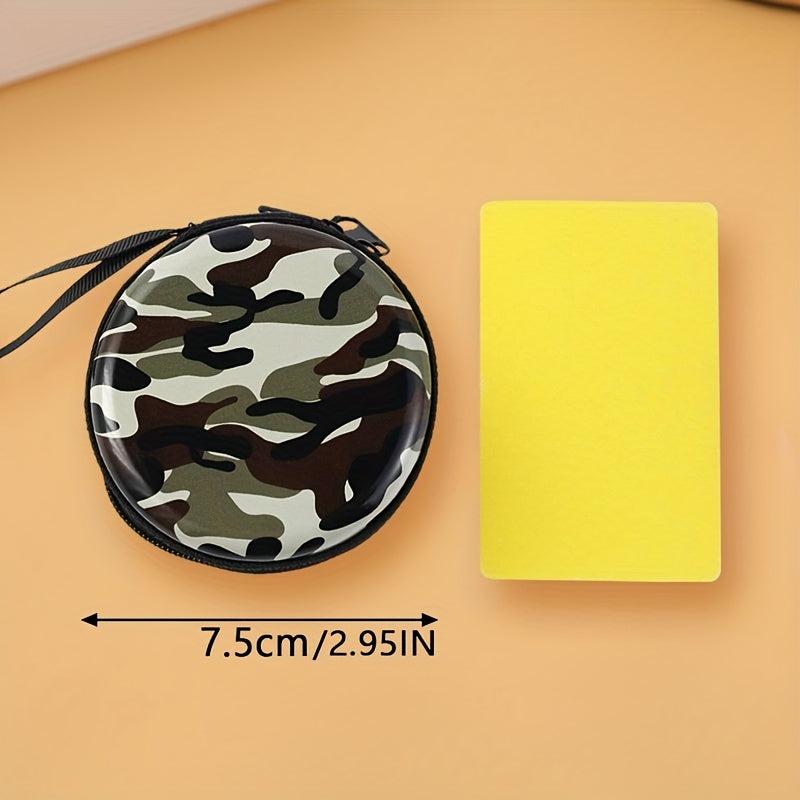 Men's Camo Zipper Coin Purse Key Bag Outdoor Storage Portable