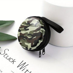 Men's Camo Zipper Coin Purse Key Bag Outdoor Storage Portable