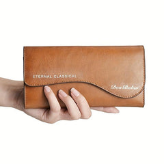 Men's Retro Zipper Clutch Wallet Phone Bag Multifunctional Large Capacity