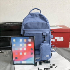 2pcs Men's Lightweight Backpack with Pen Bag for 15.6u201d Laptop