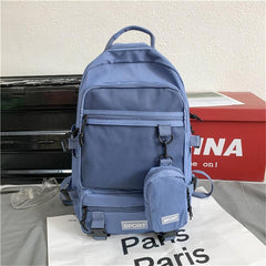 2pcs Men's Lightweight Backpack with Pen Bag for 15.6u201d Laptop