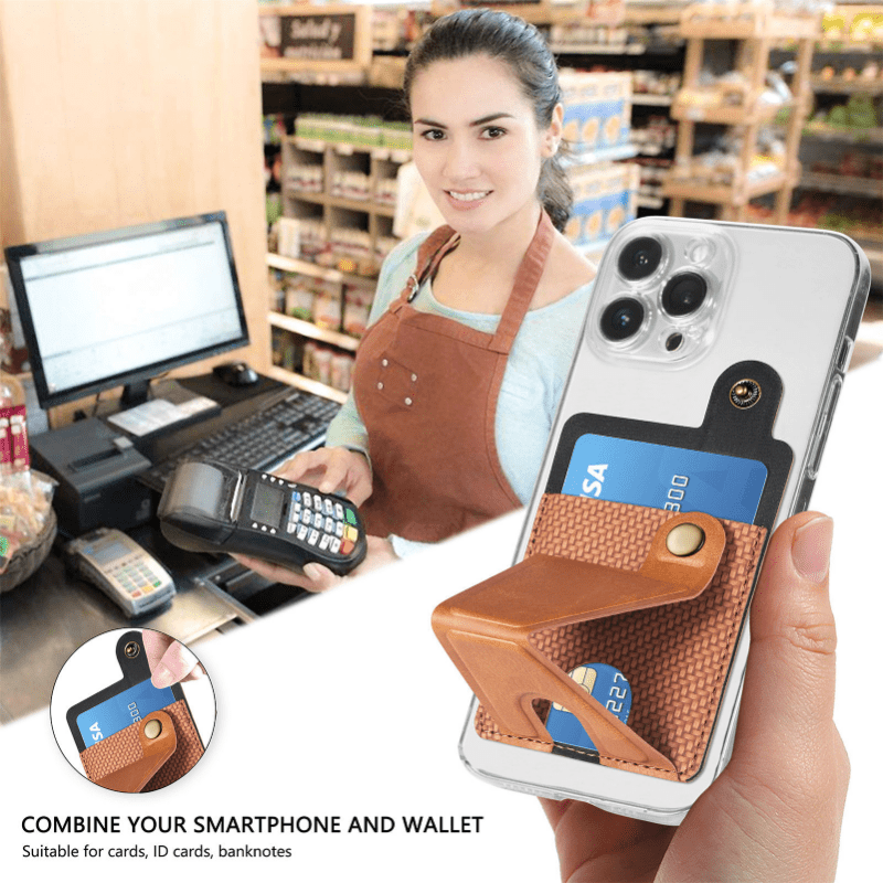 Foldable Phone Holder with Card Holder Coin Purse