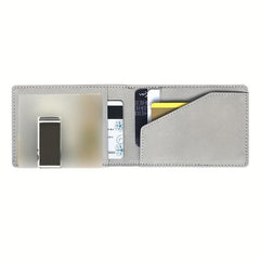 PU Leather Wallet Clip Card Holder Multiple Slots